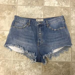 Free People High Waist Button Fly Shorts Sz 30
